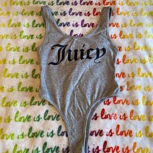 - Juicy couture bodysuit  only washed size medium gray color bundles welco